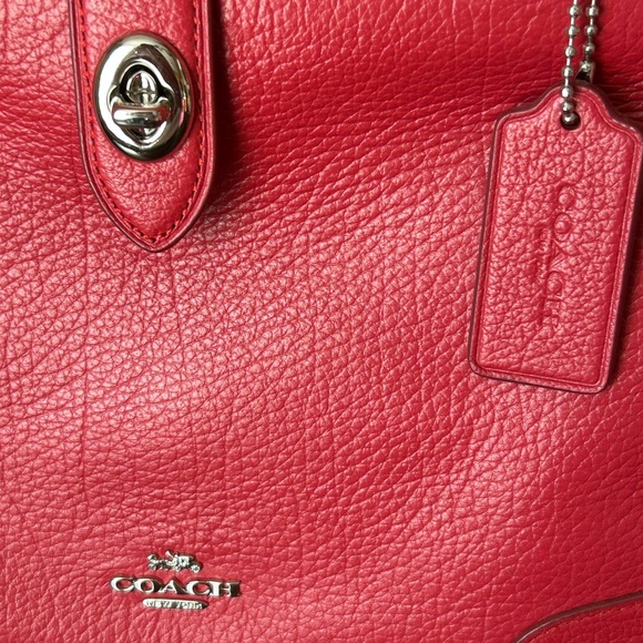 Coach Mercer 30 True Red NWT Leather Satchel with Turn-Lock - Picture 2 of 14